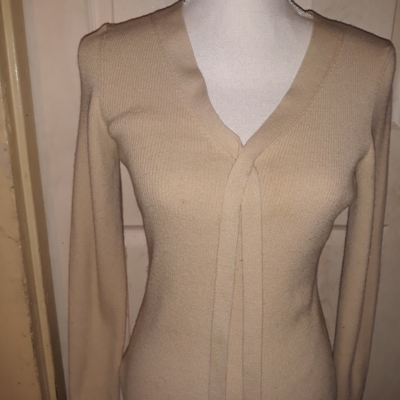 LOFT tan long sleeve sweater - Picture 3 of 4